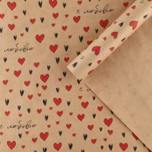 Craft packaging paper “With love”, 50 x 70 cm